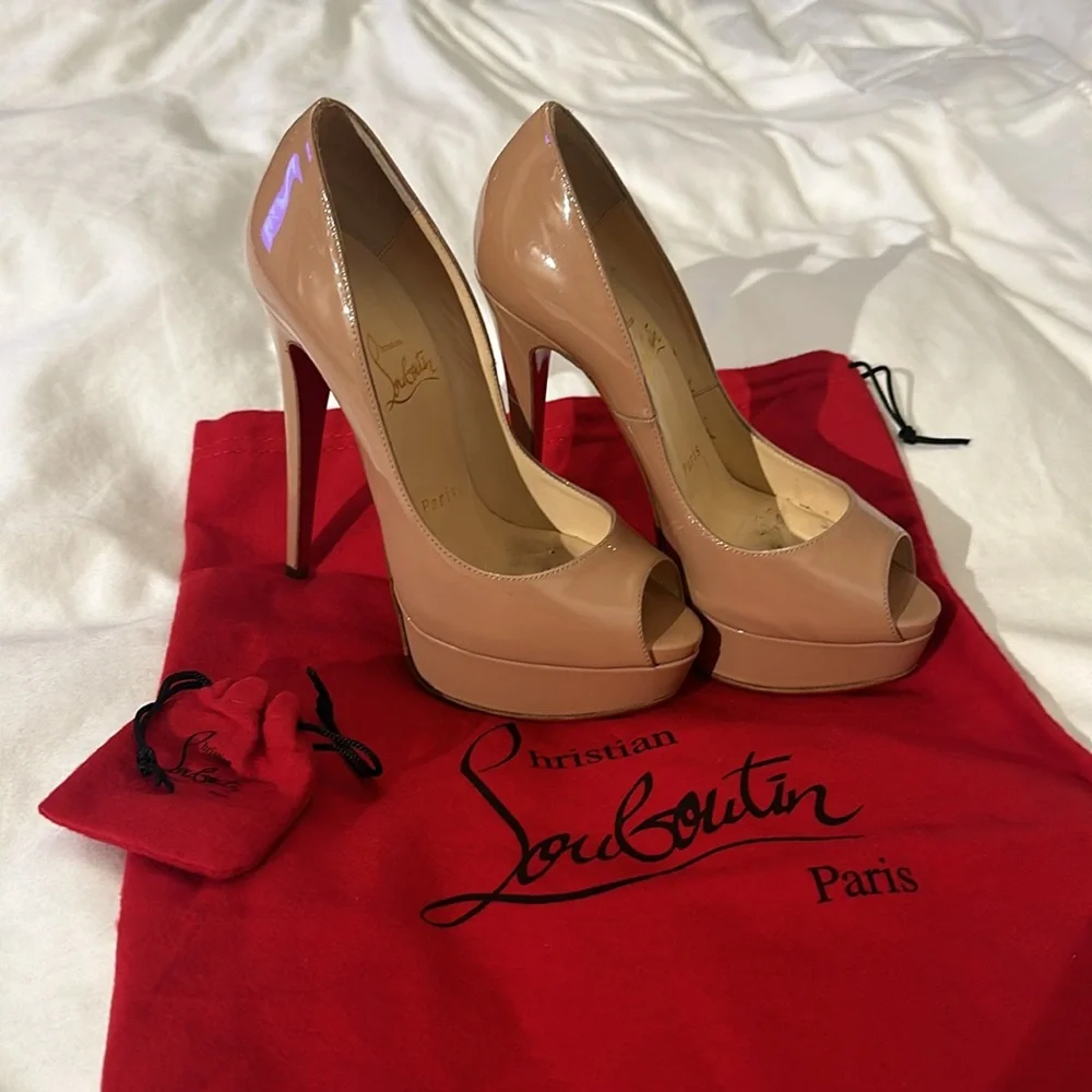 CHRISTIAN LOUBOUTIN LADY PEEP PUMP - Picture 1 of 9